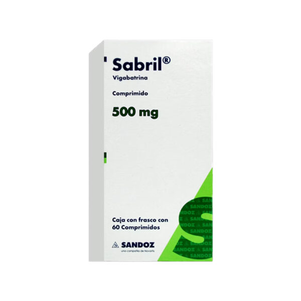 Vigabatrina 500 mg Envase con 60 Comprimidos.